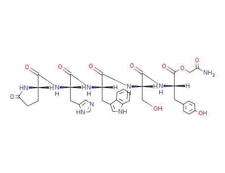 (S)-2-{(S)-3-Hydroxy-2-[(S)-2-{(S)-3-(3H-imidazol-4-yl)-2-[((S)-5-oxo-pyrrolidine-2-carbonyl)-amino]-propionylamino}-3-(1H-indol-3-yl)-propionylamino]-propionylamino}-3-(4-hydroxy-phenyl)-propionic acid carbamoylmethyl ester