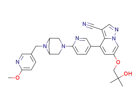 6-(2-hydroxy-2-methylpropoxy)-4-(6-(6-((6-methoxypyridin-3-yl)methyl)-3.6-diazabicyclo[3.1.1]heptan-3-yl)pyridin-3-yl)pyrazolo[1,5-a]pyridine-3-carbonitrile