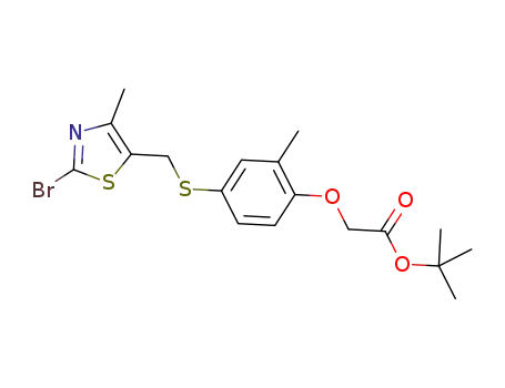 tert-butyl 2-(4-(((2-bromo-4-methylthiazol-5-yl)methyl)thio)-2-methylphenoxy)acetate